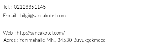 Sancak Hotel telefon numaralar, faks, e-mail, posta adresi ve iletiim bilgileri